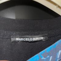 Maglietta Marcelo Burlon nera con ali blu taglia L