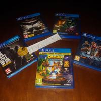 mini lotto stock collezione di 5 giochi top x ps4