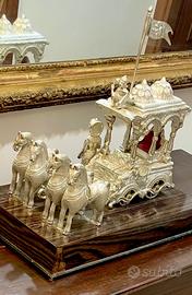 Carro di Krishna e Arjuna - scultura indiana