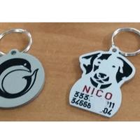 Targhetta targa ciondolo per cane gatto personaliz