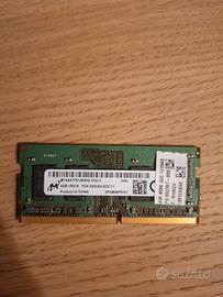 Lotto 4 RAM Notebook SO-DIMM DDR4 e DDR3