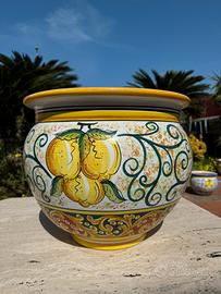 Grande vaso cachepot in ceramica artigianale