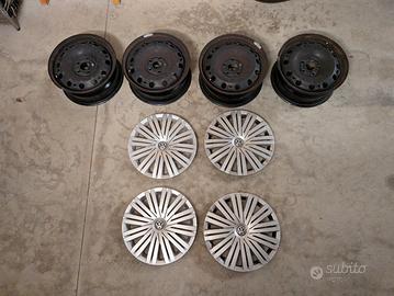 Cerchi in ferro R15 + copricerchi originali VW