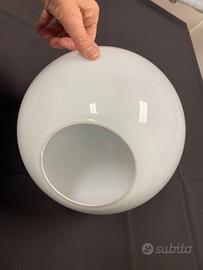 Sfera di ricambio bianca in vetro opalina