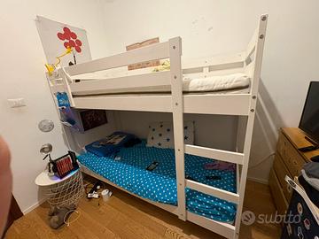 Letto a Castello IKEA MYDAL (Bianco) – Come Nuovo!
