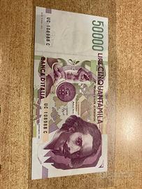 Banconota da lire 50000 Bernini