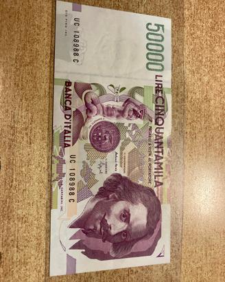 Banconota da lire 50000 Bernini