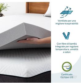 Topper materasso 10 cm in memory foam gel. 160x200