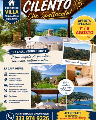 Villa vista mare con giardino
