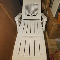 lettino resina bianco