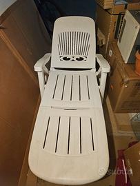 lettino resina bianco