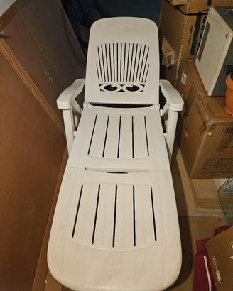 lettino resina bianco