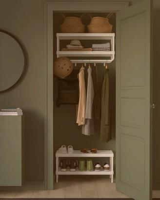 Ikea Mackapar appendiabiti + scarpiera bianca met
