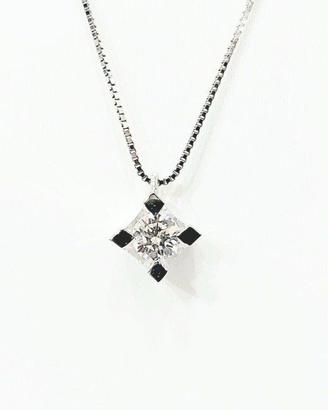 Collana punto luce tornito Diamante Oro Bianco18kt