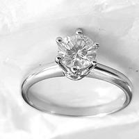 anello solitario Oro, Diamante certif. 1,00 G VS 