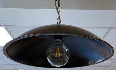 Lampadario a sospensione campana alluminio