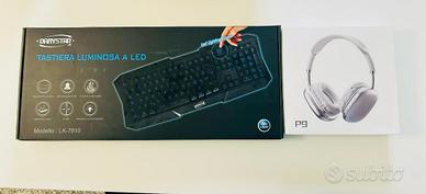 Cuffie P9 + Tastiera Gaming LED Danystar