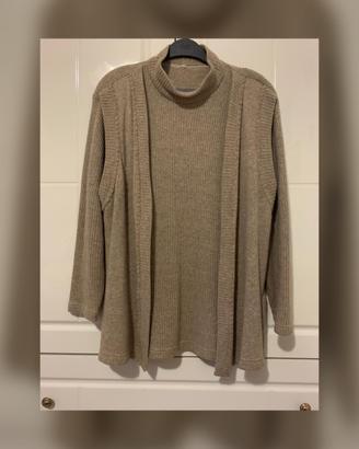 Maglione donna lana a costine tg. S made in Italy