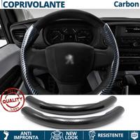 COPRIVOLANTE per PEUGEOT in FIBRA CARBONIO Nero