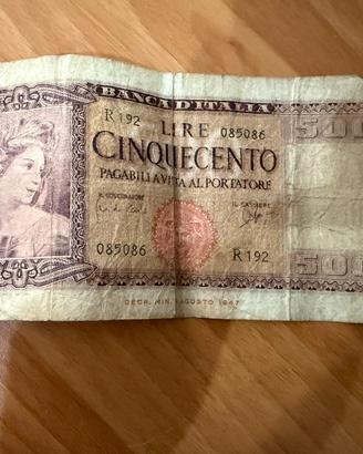 Banconota 500 lire 1947