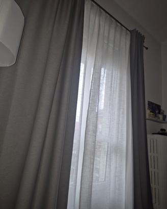 Tende oscuranti grigio scuro / antracite (coppia)