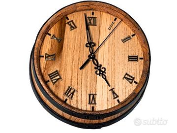 Orologio da parete in legno di castagno