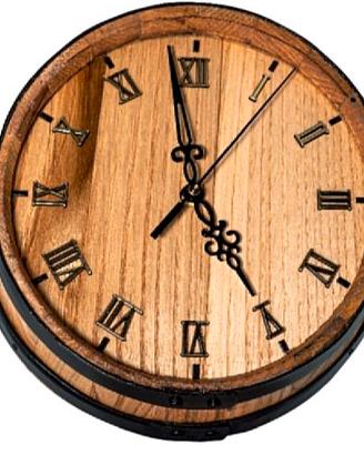 Orologio da parete in legno di castagno