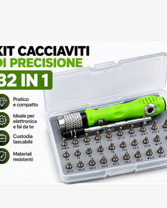 🔧 Kit Cacciaviti di Precisione 32 in 1