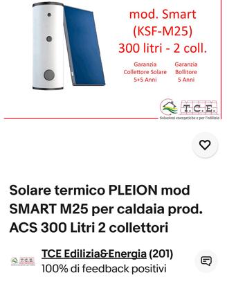 boiler 300l acqua calda 