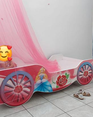 LETTO CARROZZA PRINCIESSA LETTINO BAMBINA BIMBA