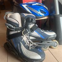 Pattini regolabili Rollerblade con casco
