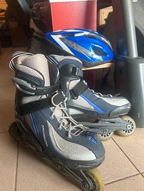 Pattini regolabili Rollerblade con casco