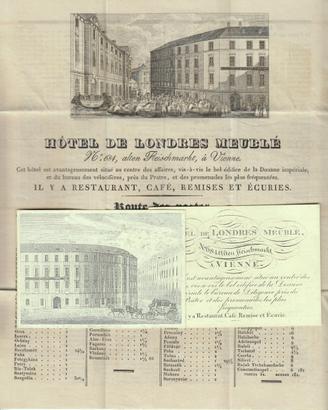 Vienna hotel Londres/London pubblicità (CR53)