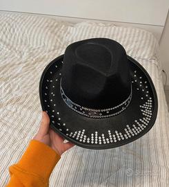 cappello cow boy brillantini