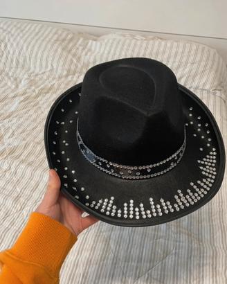 cappello cow boy brillantini