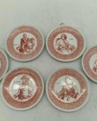 fornasetti 6 piatti serie americana vintage desi