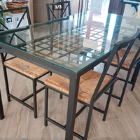 SOLO tavolo vetro ferro battuto IKEA