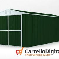 Box garage auto in Acciaio 327x611 verde scuro