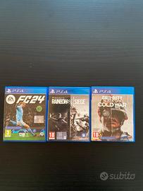 Lotto 3 Giochi PS4 - COD Cold War, FC 24, Rainbow