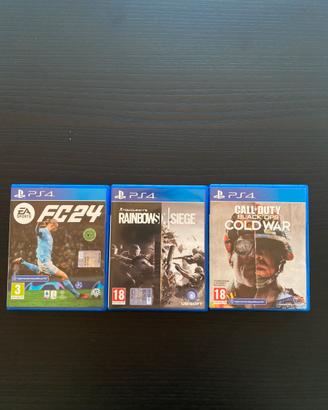 Lotto 3 Giochi PS4 - COD Cold War, FC 24, Rainbow