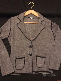 Blazer in lanetta bianco e nera Marella TG XL