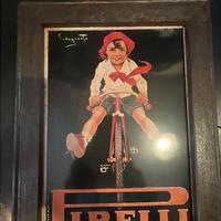 Replica targa Pirelli anni 50 con cornice.