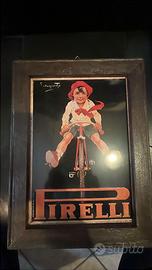 Replica targa Pirelli anni 50 con cornice.