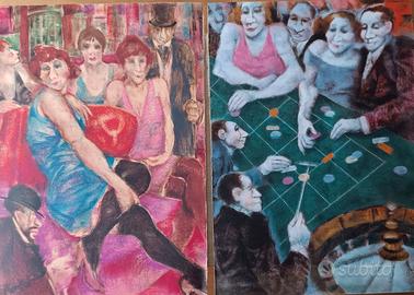 Coppia di Litografie di Remo Squillantini