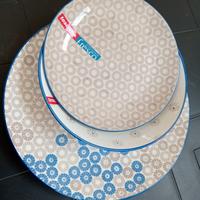 Set piatti porcellana con decorazione Daisy