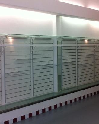 n.7 PANNELLI DOGATI SPACEWALL BIANCO ARREDO NEGOZI