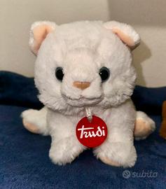 Peluche Trudi gatto bianco cucciolo vintage
