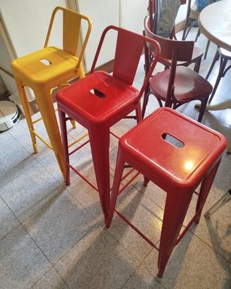 5 sgabelli colorati