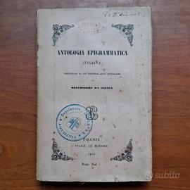 Libro Antologia Epigrammatica Italiana 1858