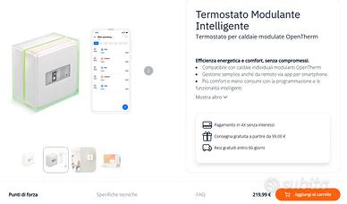 Termostato Modulante Netatmo OpenTherm – Nuovo
